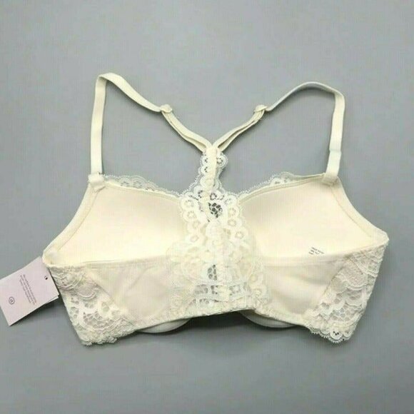 Auden Women’s Bra 32C White Radiant Plunge Push Up Underwire NEW - Picture 9 of 10
